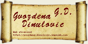 Gvozdena Dinulović vizit kartica